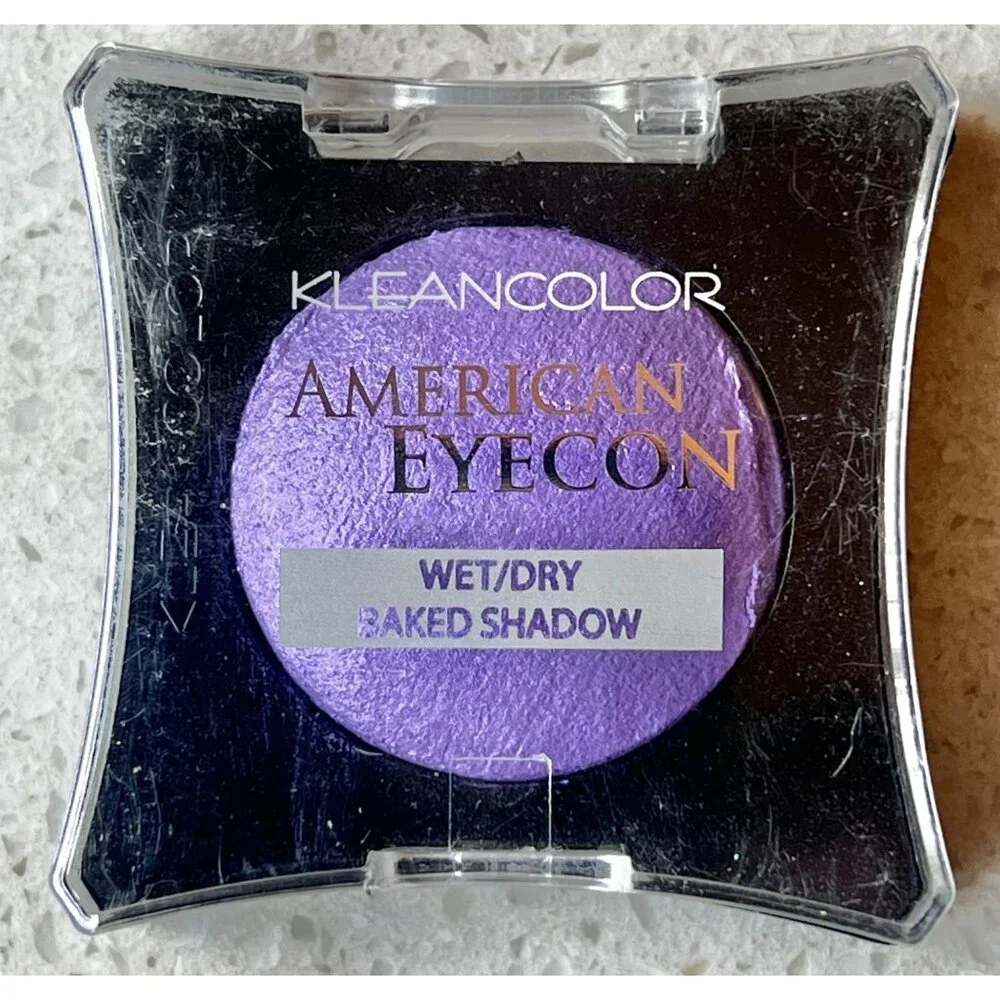 Kleancolor American Eyecon Wet/Dry Baked Shadow Set Glitter Purple & Teal
